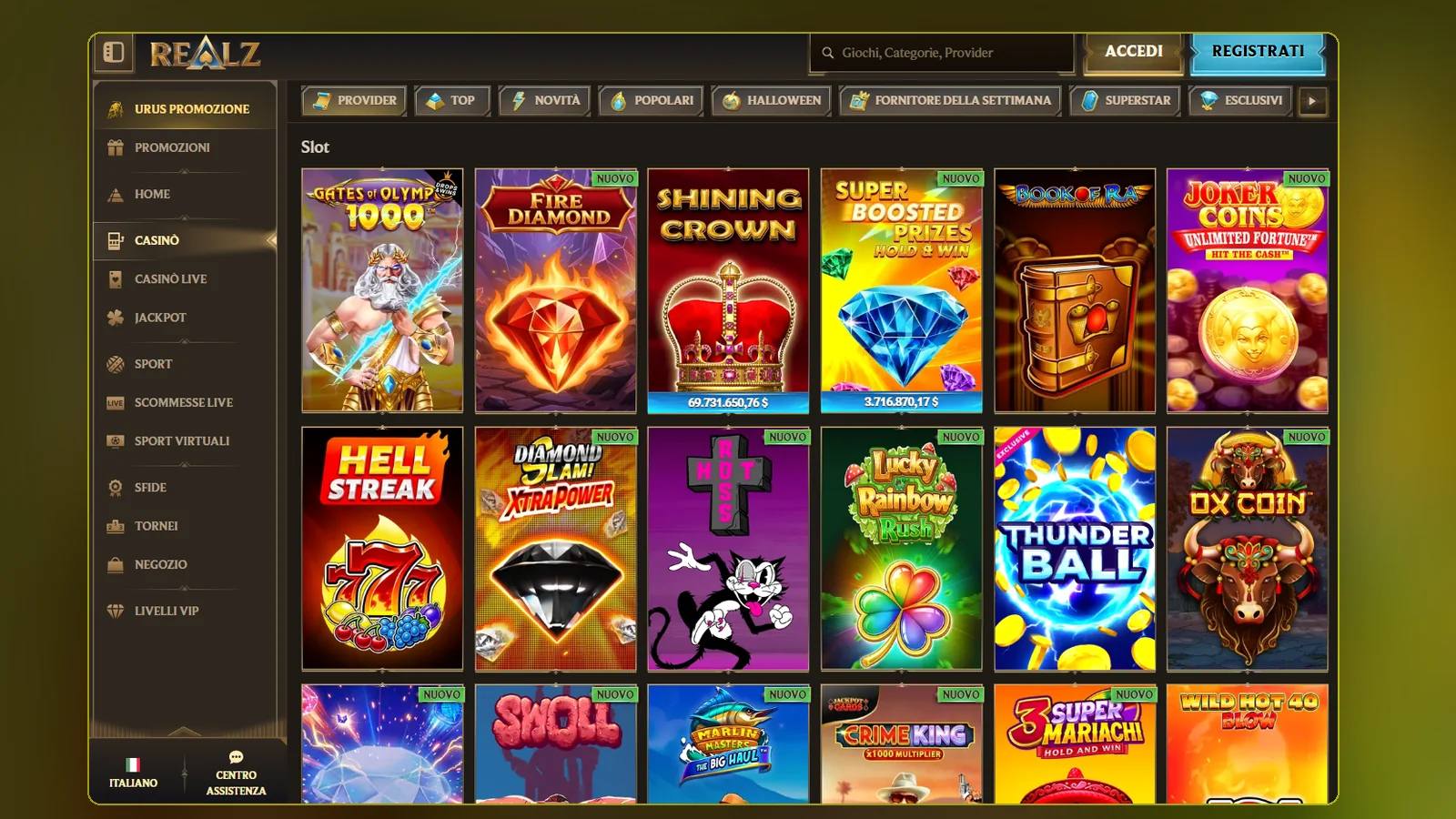 Realz slot